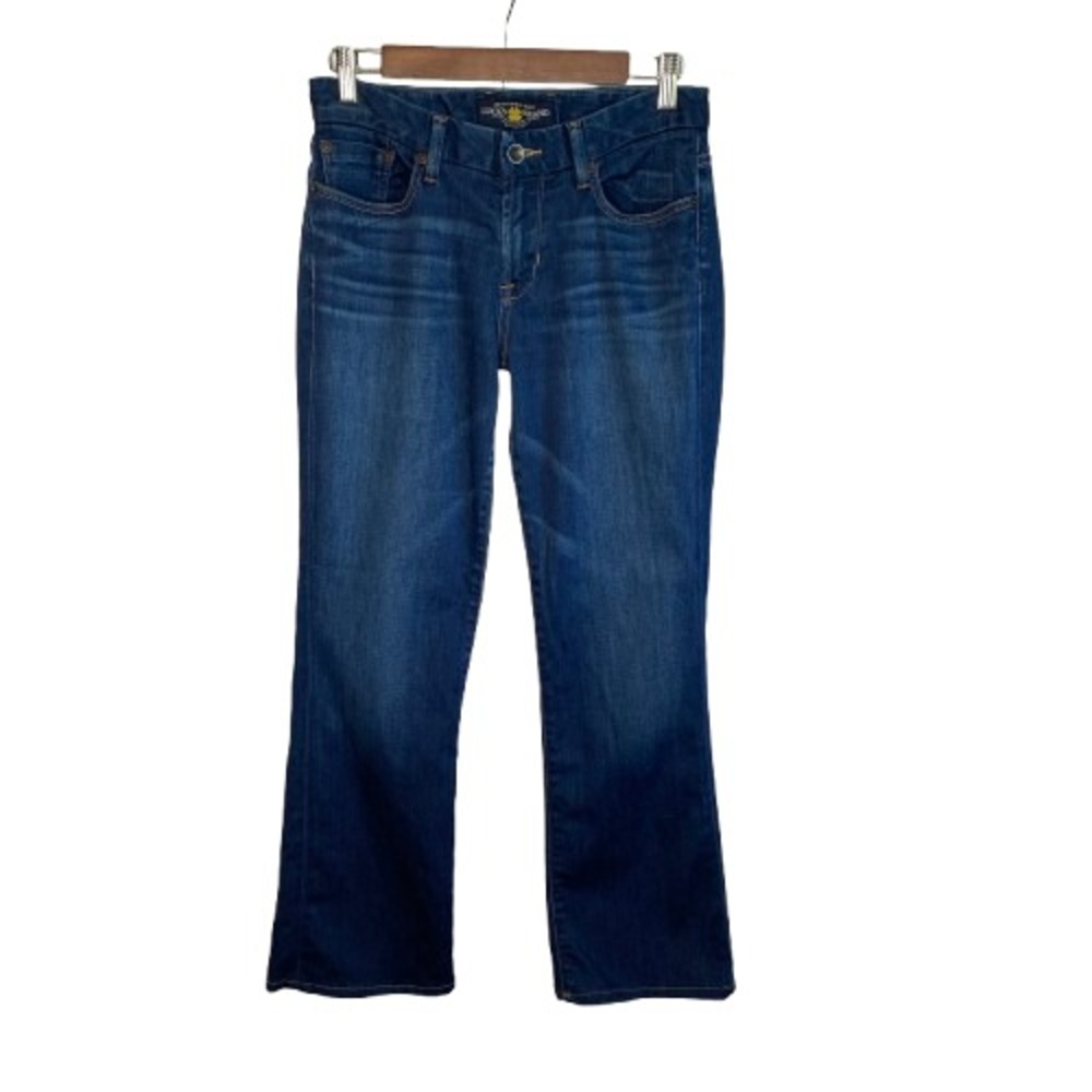 Lucky Brand Womens The Sweet Boot Cut Low Rise Jeans Size 4 Dark Wash Denim Y2K